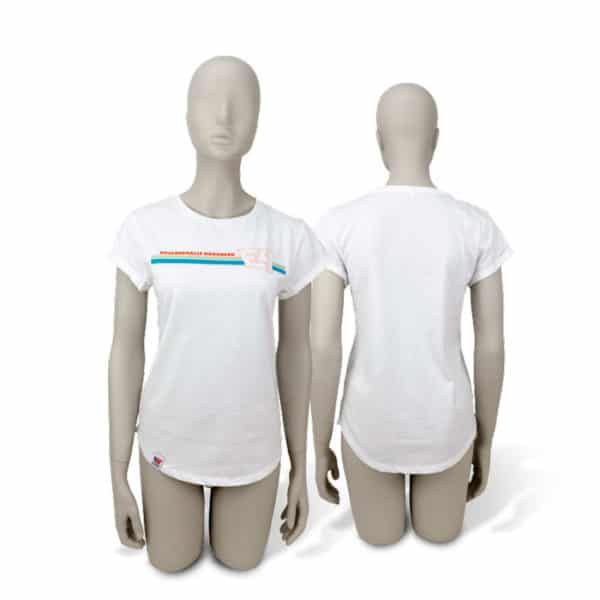 T-Shirts E4 Stripe Frauen - weiss/orange